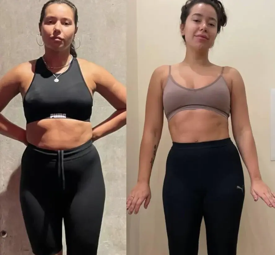 Débora — antes e depois com a Bloom